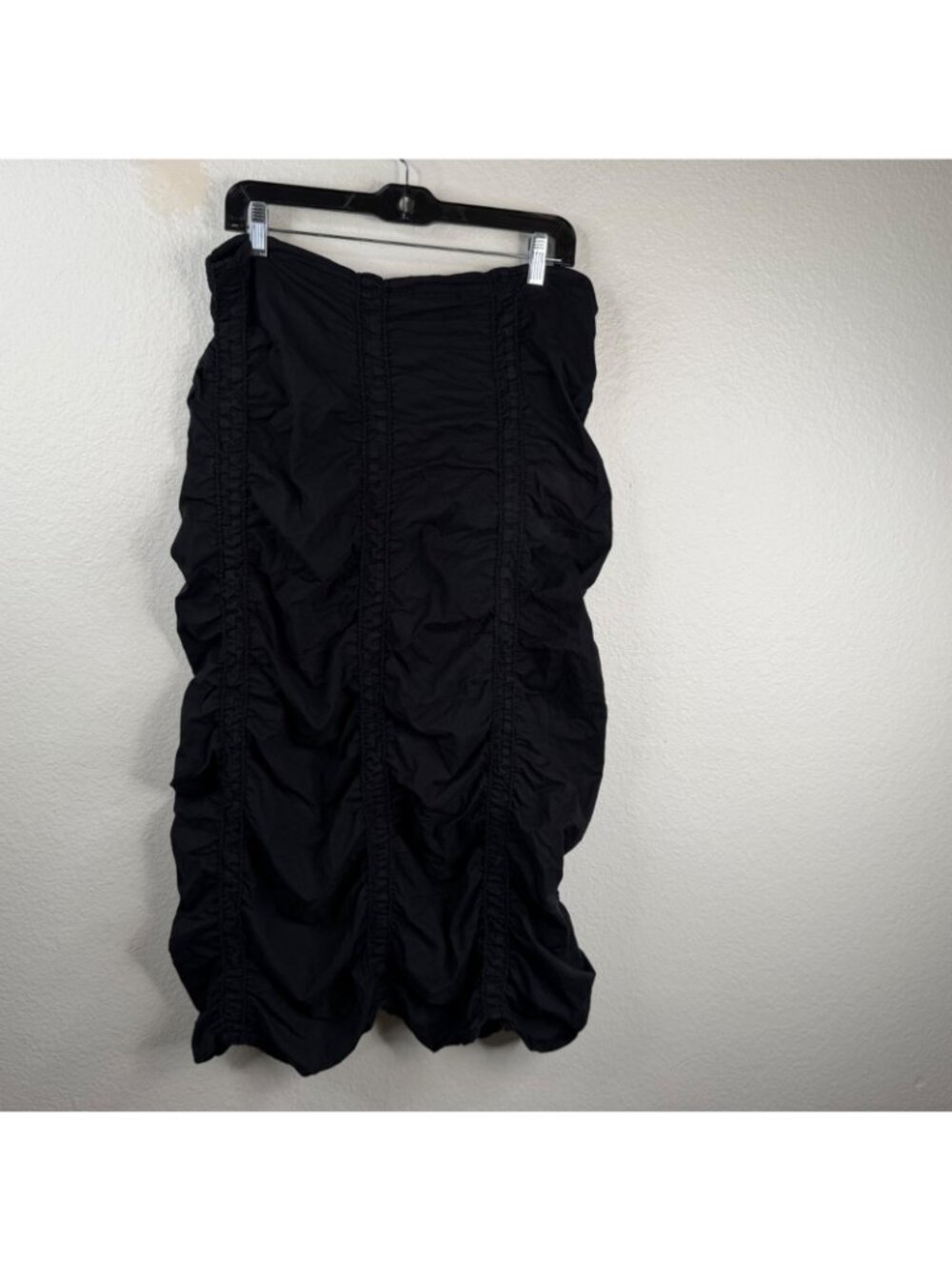 XCVI Wearables Women's Ruched Drawstring Gothic Grunge Punk Black Skirt Sz S - Picture 2 of 8